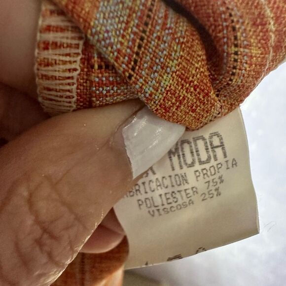 Vintage Orange Max Moda Striped Funky Trouser Waist 26” length 37” Inseam 24” - Picture 12 of 15